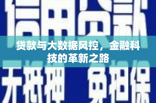 源汇贷款与大数据风控，金融科技的革新之路