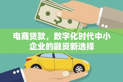 大余电商贷款，数字化时代中小企业的融资新选择