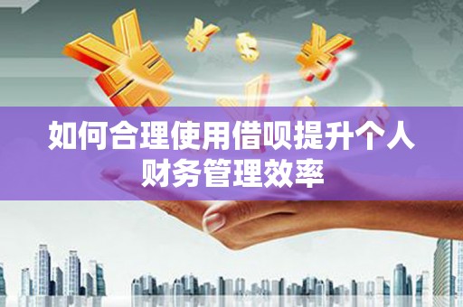 历城如何合理使用借呗提升个人财务管理效率