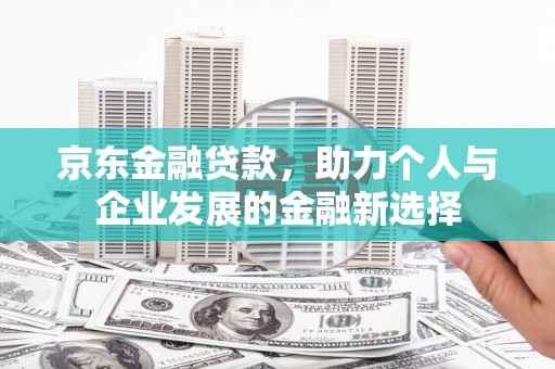 芦淞京东金融贷款，助力个人与企业发展的金融新选择