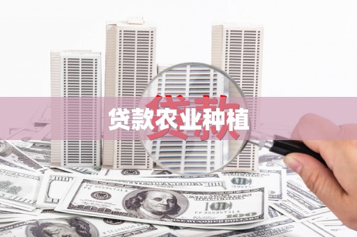 韶关贷款农业种植