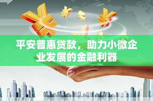 昂昂溪平安普惠贷款，助力小微企业发展的金融利器
