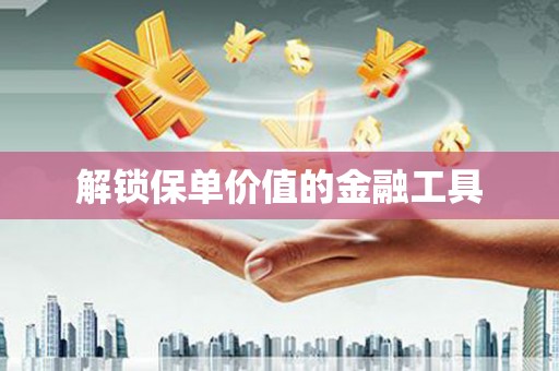 中山解锁保单价值的金融工具